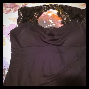 Lace back cocktail dress